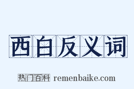 西白反义词是什么意思的图片